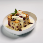 Cranberry and White Chocolate Bread and Butter Pudding