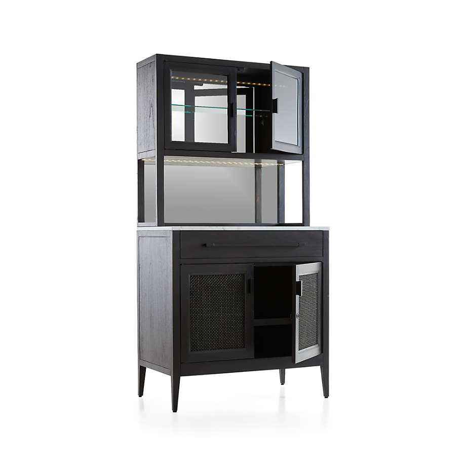 Enzo Bar Cabinet with Hutch