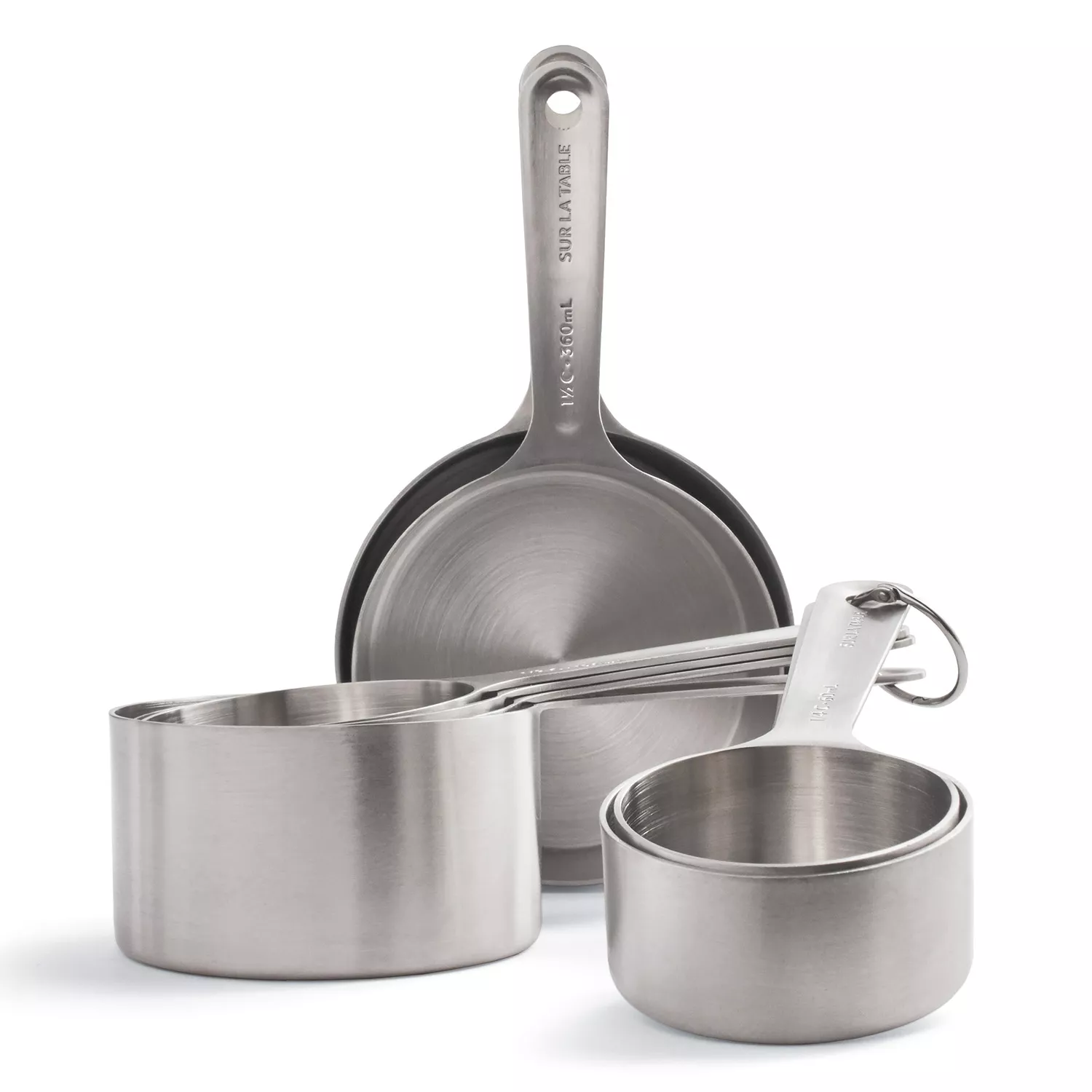 Stainless Steel Measuring Cups, Set Of 8