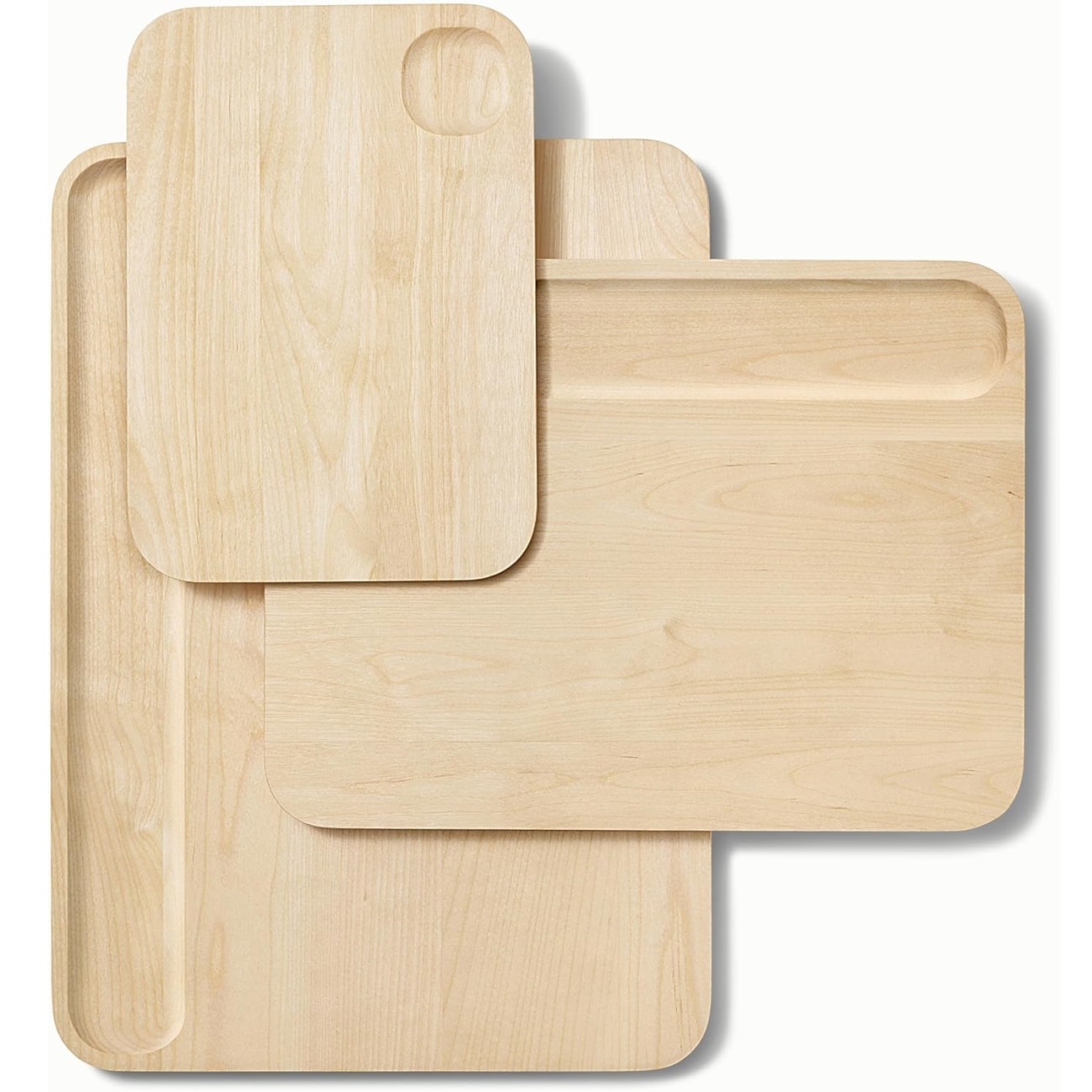 Caraway 4-Piece Double Sided Wood Cutting Board Set