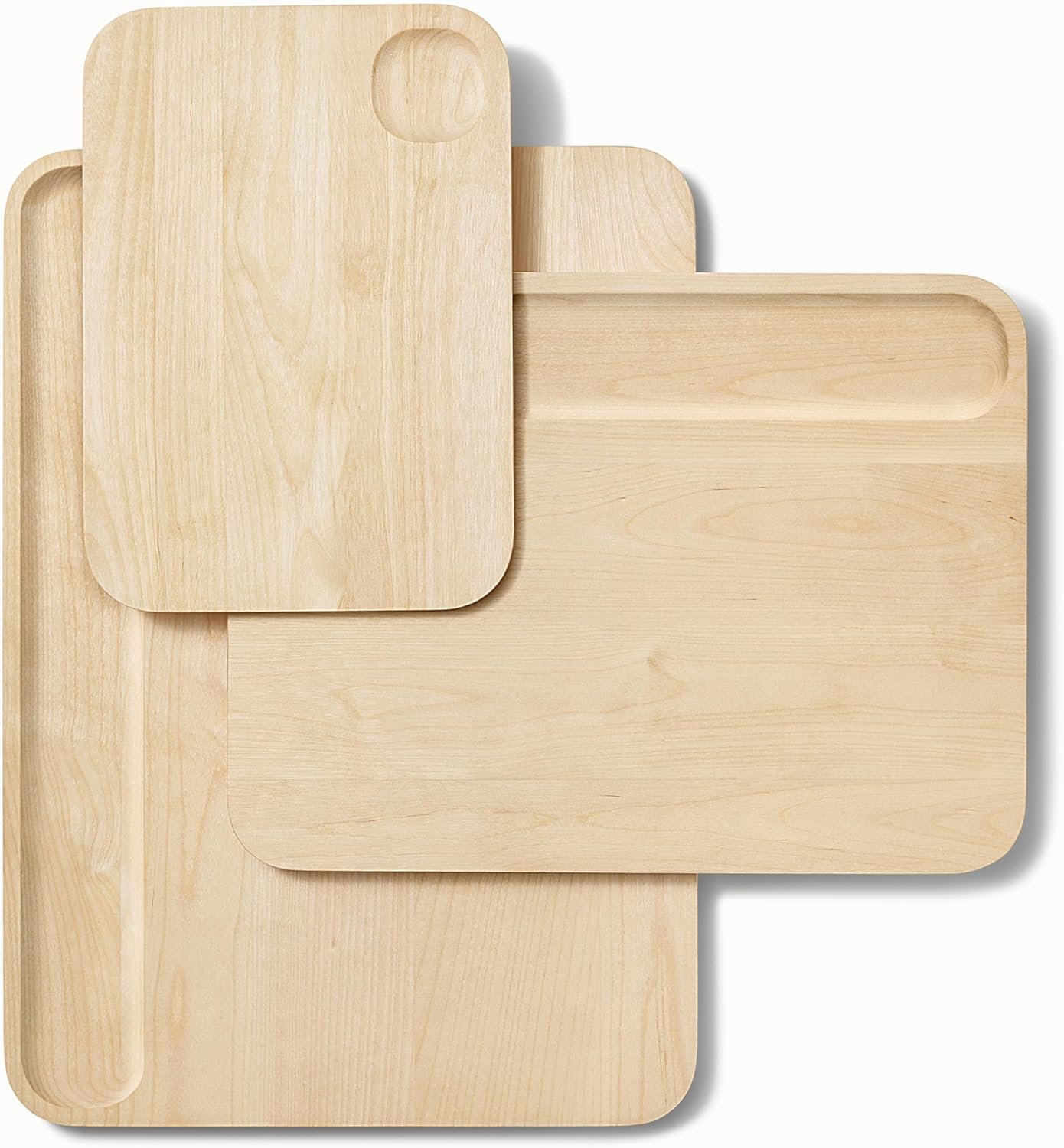 Caraway 4-Piece Double Sided Wood Cutting Board Set