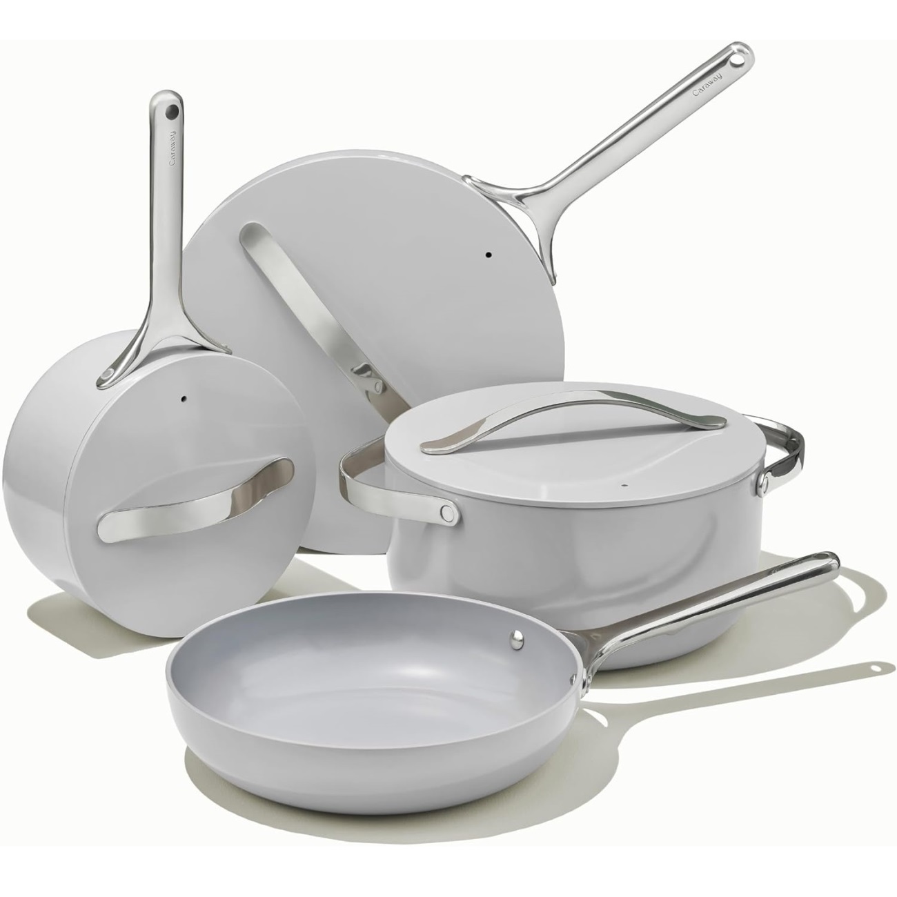 Caraway Nonstick Ceramic Cookware Set (12 Piece) Pots